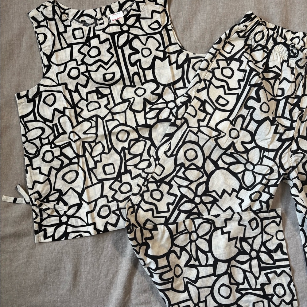 Hanna Andersson Poplin Tank/Pant Abstract Patterned Set, NWOT